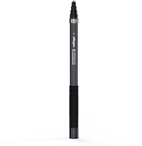 CHADWICK Selfie Stick 9.8FT (3m) für Action Kameras, Kohlefaser, ausziehbar, 18.1-11.8 Zoll (46-300cm), leicht, 9.2oz (260g), 5 einstellbare Stufen, kompatibel mit GoPro/Osmo/Pocket 3