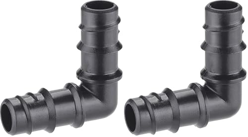 Claber ACC.Ri Rainjet Coude cannelé à 90° permettant de raccorder 2 tuyaux, pour l’arrosage Goutte à Goutte (Lot de 2)