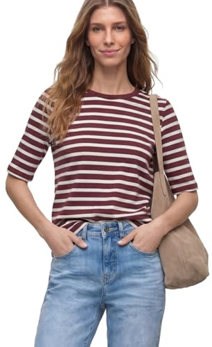 Damen Kurzarm T-Shirt mit Streifenmuster