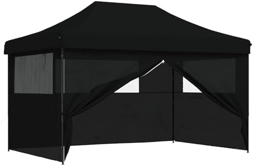 vidaXL Partyzelt 292 x 440 x 315 cm Schwarz Oxford-Stoff