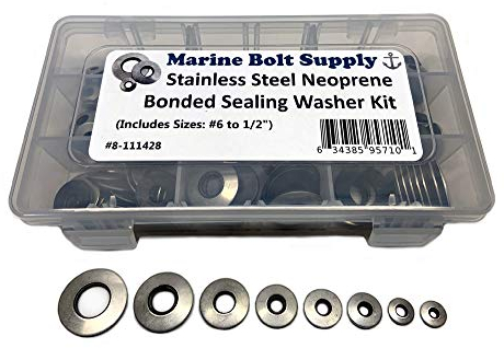 Dichtungsring-Set aus Edelstahl und Neopren – Marine Bolt Supply 8-111428