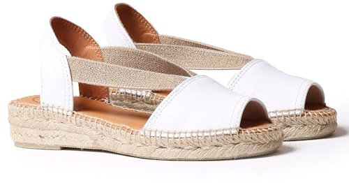 TONI PONS Alpargata para mujer en piel - ETNA - Blanco, 35 EU