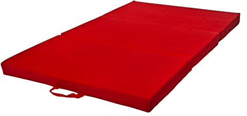 Velinda Klappmatratze Faltmatratze Gästebett Campingmatratze Reisematratze 120x200x10cm (Farbe: rot)