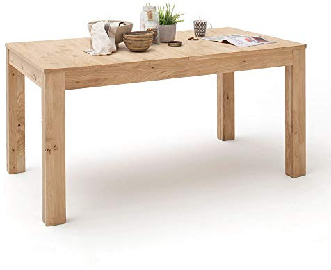 Lomadox Massiver Esstisch, ausziehbar 160-260cm, Asteiche Bianco massiv geölt