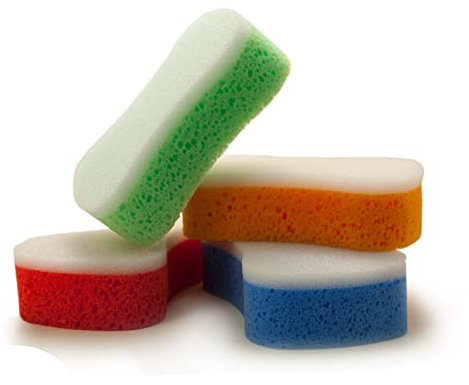 martini SPA - Massage Color - Spugna da bagno color tonic revitalizzante, poliuretano, colori assortiti, forma violino, 14g, 1 unità