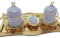 HamamTamam Two Pieces Set of Swarovski Coffee Cup - Crystal Coated Coffee Cup - Ottoman Turkish Greek Arabic Coffee Espresso Cups - Golden Color Serving Cups and Saucer Set