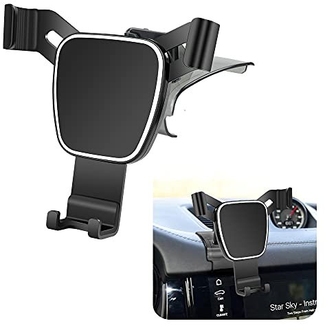 musttrue Soporte de teléfono de coche para Porsche Macan 2015-2025 y Cayenne 2019-2023, accesorios de navegación, decoración interior, soporte para teléfono celular móvil