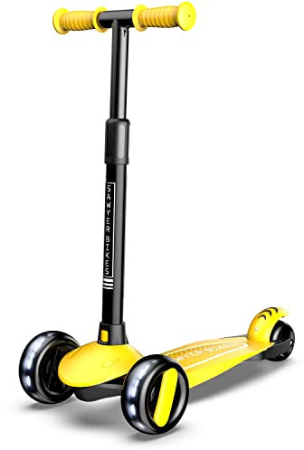 Sawyer Bikes- Verstellbarer 3-Rad-Roller – Kinder 2 bis 8 Jahren (Gelb)