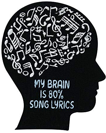 Finally Home My Brain is 80% Song Lyrics Patch zum Aufbügeln | Musik Patches, Bügelflicken, Flicken, Aufnäher