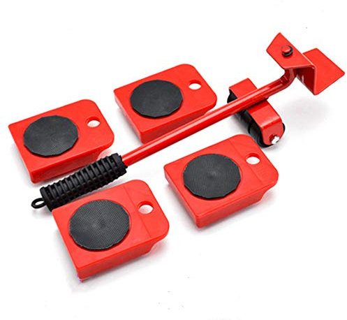 Furniture Lifter Mover Tool Set and 4 pcs 4.13x3.15 Slides Kit, 360 Degree Rotatable Pads, Suitable for Sofas and Refrigerators