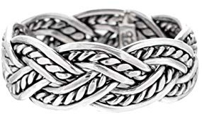 Windalf Wikinger Flecht-Ring Asgard 8 mm Vikings Schmuck Partnerring Handarbeit 925 Sterlingsilber