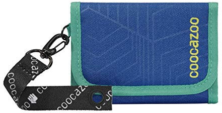 coocazoo Geldbeutel AnyPenny „Waveman“, blau, Portemonnaie mit Sichtfenster innen & außen, Münzfach, viele Kartenfächer, Klettverschluss, für Jungen