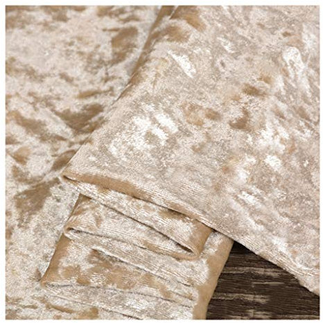 Pannesamt Meterware 160cm Breit 4-Wege Stretch Velours-Stoff für Bekleidungs-Kostüme, Nähen, Basteln, Heimdekoration(Color:Beige)