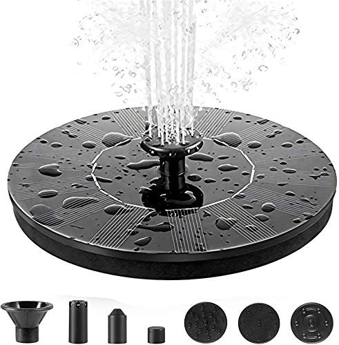 Solar Fountain Pump,1.4W Solar Water Fountain Pump Kit with 6 Nozzles for Garden Water Feature, Fountain, Pool, Bird Bath