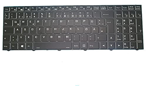 RTDPART Laptop-Tastatur für Hyrican NOT01631 German GR mit schwarzem Rahmen ohne Hintergrundbeleuchtungsfolie