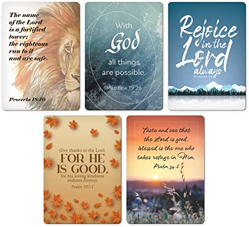 Trust in The Lord Scripture Magnets for Him, Großpackung mit 5 inspirierenden, christlichen Kühlschrankmagneten für Jungen und Männer, religiöse Bibelvers für Whiteboards, Klassenzimmer und