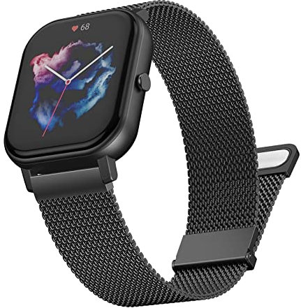 Songsier Pulseira Compatible con Amazfit GTS/GTS 2 /GTS 3/ GTS/GTS 2 Mini/GTS 2e /GTR 42 mm/Bip/Bip S/Bip U, Correa de Metal para Galaxy Watch Active2/Galaxy Watch 42mm/Galaxy Watch 3 41mm