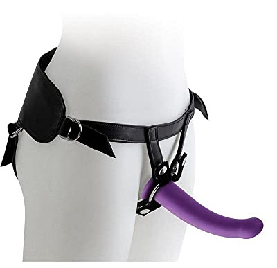 VIRGITE - SHE HAS THE POWER Dildos mit Gurtzeug mit violettem Dildo, Größe L