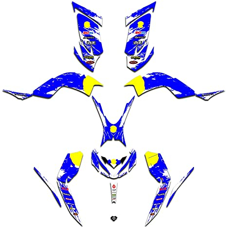 JZHYF Full Set Grafik Aufkleber Aufkleber für Ya-ma-ha Raptor 700 YFM700 700R 2013 2014 2015 2016 2017 2018 2019 2020 2021 Tank Pad Aufkleber (S) 1 US