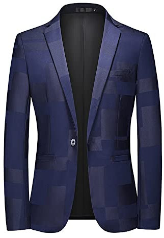 Anzug Jacke Männer Slim Fit Business Das Neue Blazer Jacke Männer Revers Urban Temperament Langarm Jacke Herren Frühling Bankett Casual Jacke Herren K-Navy2 6XL