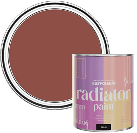 Rust-Oleum Red Heat Resistant Radiator Paint in Gloss Finish - Fire Brick 750ml
