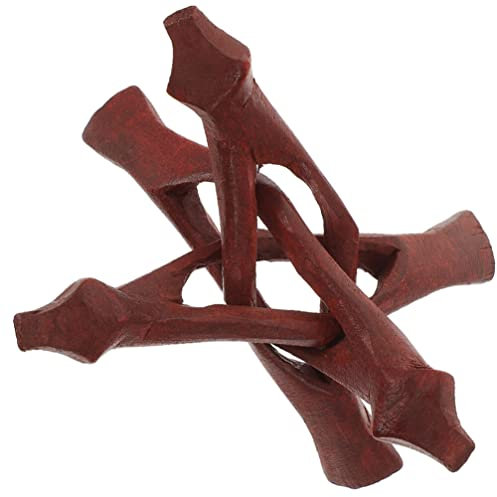 LIFKOME en Bois Trépied Stand Coquille D'ormeau Stand en Bois Trépied Support D'affichage Sphère Bois Présentoir pour Coquille D'ormeau Boule De Cristal Bibelot Plat Bijoux Plat Clé