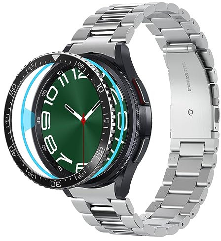 Spigen Bezel Tune Entwickelt für Samsung Galaxy Watch 6 Classic 47mm Lünette Ring Kleber Abdeckung (2023) - Schwarz
