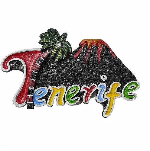 Moiilvcla Kühlschrankmagnet Teneriffa Vulkaninsel Spanien 3D Reise Souvenir Kühlschrank Dekoration Magnet Aufkleber Handwerk Kollektion