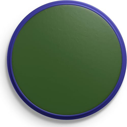 SK INFINITY | Classic Face and Body Paint 18 ml Professional Water Based, Single Cake Makeup Supplies for Adults, Kids (Classic Dark Green)