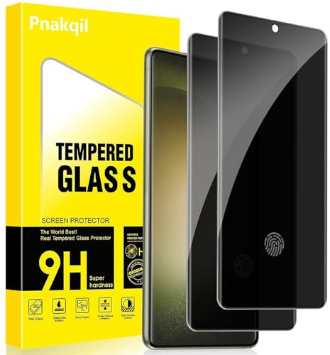 Pnakqil Verre Trempé Anti Espion pour Samsung Galaxy S23 Ultra 2 Pièces,Anti-Espion Film Protection écran,9H Dureté Privacy Protecteur D'écran,Anti Rayures Sans Bulles Confidentialité Vitre