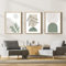 LYBOHO Leinwand Bilder,Moderne Abstrakt Kunstposter Wandbilder Wohnzimmer,Boho Poster Set für Wohnzimmer Schlafzimme-Ohne Rahmen (Geometrie 6, 3PCS-50x70cm)