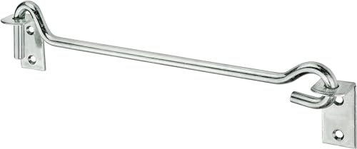 Connex Sturmhaken - 10 x 225 mm - Mit Platte - verzinkt/Universalhaken/Montagehaken für Garage/Werkstatthaken/Fixierung zum Einhängen / DYB2000473