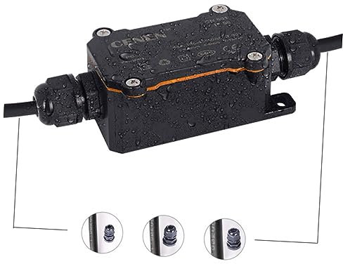 jojofuny Junction Box Outdoor Cable Wire Connector for Garden Light Electrical Box Way Low High Voltage