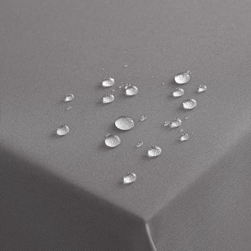 MIULEE Tischdecke Abwaschbar Lotuseffekt Eckig Rechteckig 140x180cm Tischtuch Polyester Wasserabweisend Tischwäsche Schmutzabweisend Abwischbare Tafeldecke für Party Küche Dunkelgrau