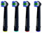 OneBuy24 - Aufsteckbürsten kompatibel mit Oral-B elektrischen Zahnbürsten - Kompatibel mit Precision Clean, Vitality, Professional Care, (4 Stück Schwarz)