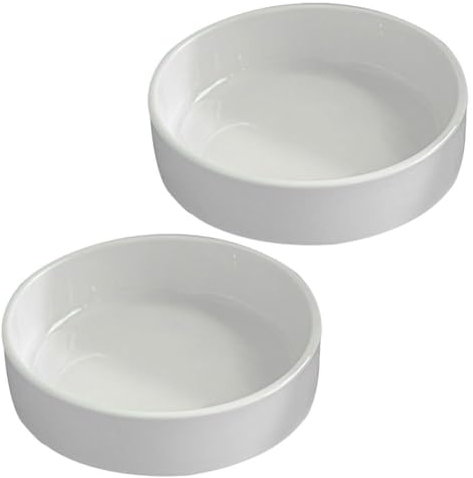 Yardwe Palettes en Bois Brésilien 2 Pièces Soucoupe Ronde en Céramique Blanche Base De Pot De Fleur Plateau d'eau Plateau À Bijoux Décor De Bureau