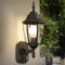 Lamomo Outdoor Wall Lights, Outside Motion Sensor Lights Mains Powered, Waterproof Aluminium PIR Security Light Outdoor,Traditional Lamp for Porch, E27 Bulb Base