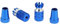 Bonkshire Aluminium RC Sender Stick Ends Controller Daumen Rocker M3 Gewinde für TX Futaba / / für DX6I DX7S DX8 DX9 Taranis, Blau