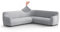 Paulato - Sofabezug Ecksofa-Husse aus der Kollektion Venezia Mikrofaser, kratzfestes und maschinenwaschbares Gewebe, WavyTech-Technologie, Made in Italy - Venezia Grau