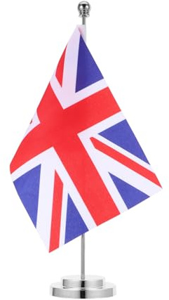 NUOBESTY Bandiera da tavolo decorativa britannica bandiera da tavolo bandiera internazionale per festival, celebrazioni eventi decorazione
