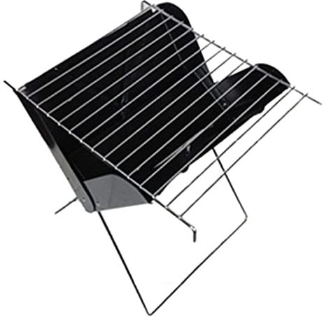 NESPIQ Picknickgrill Holzkohlegrill Tragbarer Grill, Notebook-Grill, Faltbarer Holzkohle-Außengrill Aus Edelstahl Für Picknick-Camping Camping Grill