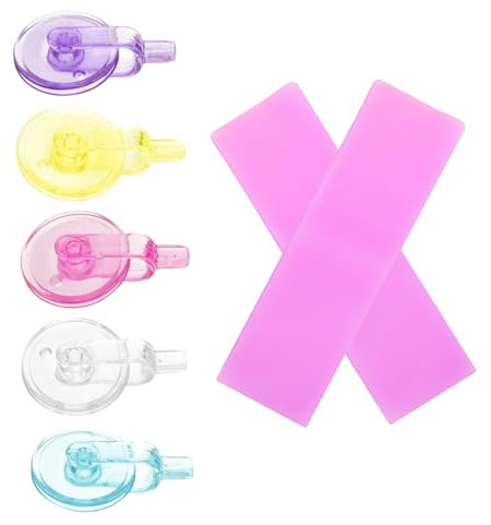 Operitacx Diamond Art Painting Pen Scroll Wheel Set for DIY Craft Tools 5 Adhesive Wax Rollers and 2 Purple Wax Pads, Rhinestone Picker Dotting Pen Accessories for Enthusiasts