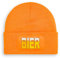 Lieber voll/Liebevoll - Beanie | Strickmütze | Wollmütze | Beanie mit Druck | lustige Sprüche | Apres-Ski | Winter | Orange