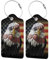 Richugui Glatzenadler, USA-Flagge, Gepäckanhänger aus PU-Leder für Koffer, Reise-Kreuzfahrt, Gepäckanhänger mit Sichtschutzklappe, Namens-ID-Etikett für Damen, Herren, Gepäck, Handtasche, Schulranzen,