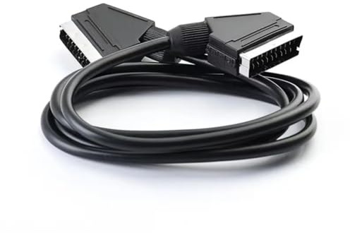 Sarini 1,5 m Scart-auf-Scart-Kabel für Video-TV-DVD-AV-Audio-Video-Verbindung für schnelle und stabile Signalübertragung