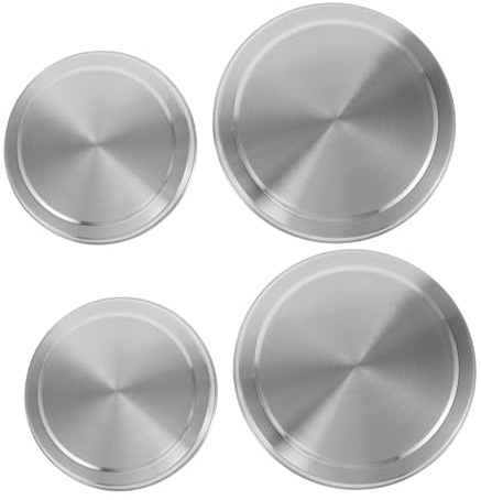 UKCOCO 4pièces Housse De Cuisinière à Induction Acier Inoxydable Protection Pour Plaque De Cuisson Tapis De Cuisinière Lot De Accessoire De Cuisine