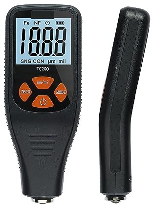 Lackmessgerät Auto, TC200 Beschichtung Dicke Gauge Hintergrundbeleuchtung LCD Film Messung Verbund Auto Auto Farbe Dicke Meter Fe/NF(Noir)