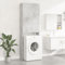 Unity Mobile per Lavatrice Asciugatrice Armadio Mobiletto Bagno Salvaspazio Grigio Cemento 64x25,5x190 cm