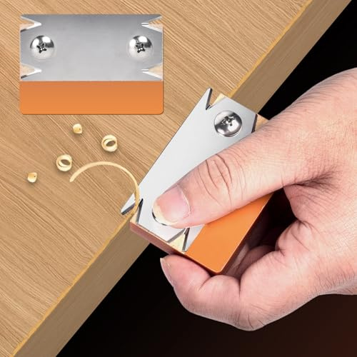 Furnierkantenschneider, Tragbar Manueller Kantenanleimschneider, Kantenschneider, Holzbearbeitung Handhobel Trimmer Einhandhobel für Holz PVC ABS Kantenschneider Entgratwerkzeug Orange
