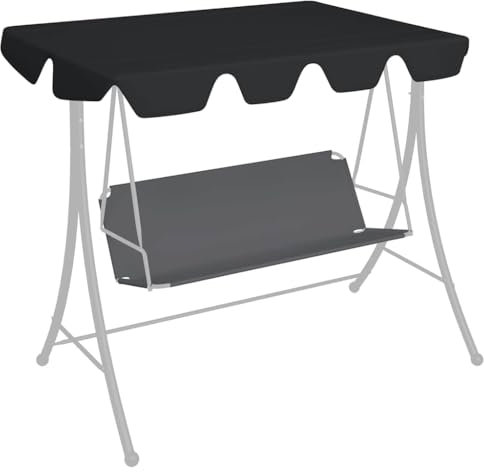 Haus & Garten, Möbel-Ersatzdach für Gartenschaukel schwarz 150/130x105/70 cm
